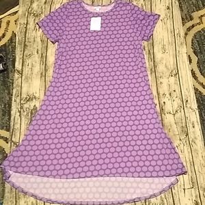 NWT LuLaRoe Carly dress size 3XL womens polka dots purple 3X